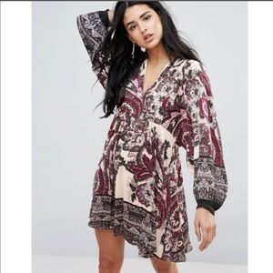 FREE PEOPLE | silky patterned dress